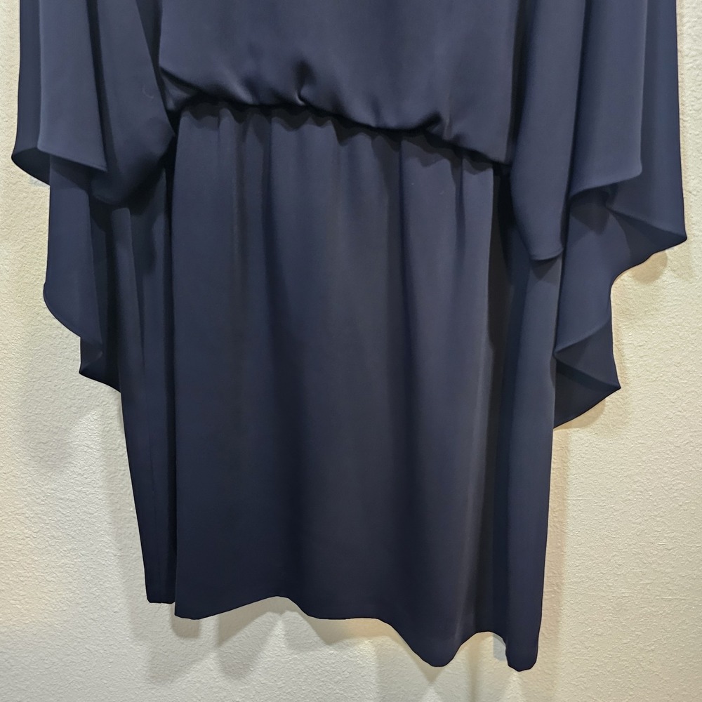 Trina Turk Tamiko Cape Dress Women's Size XL Navy Blue - Picture 3 of 6